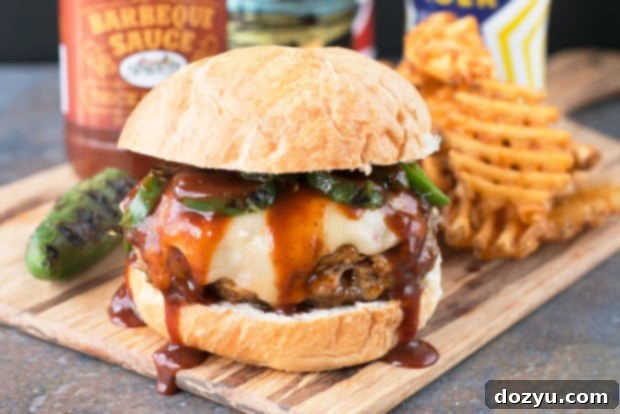Big and Smoky Inferno Burger 6 Big 'n Smoky Five Alarm Burger | cakenknife.com @sprouts #burger #grilling #summer #nationalhamburgerday