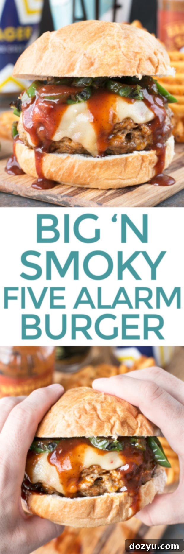 Big and Smoky Inferno Burger 7 Big 'n Smoky Five Alarm Burger | cakenknife.com @sprouts #burger #grilling #summer #nationalhamburgerday
