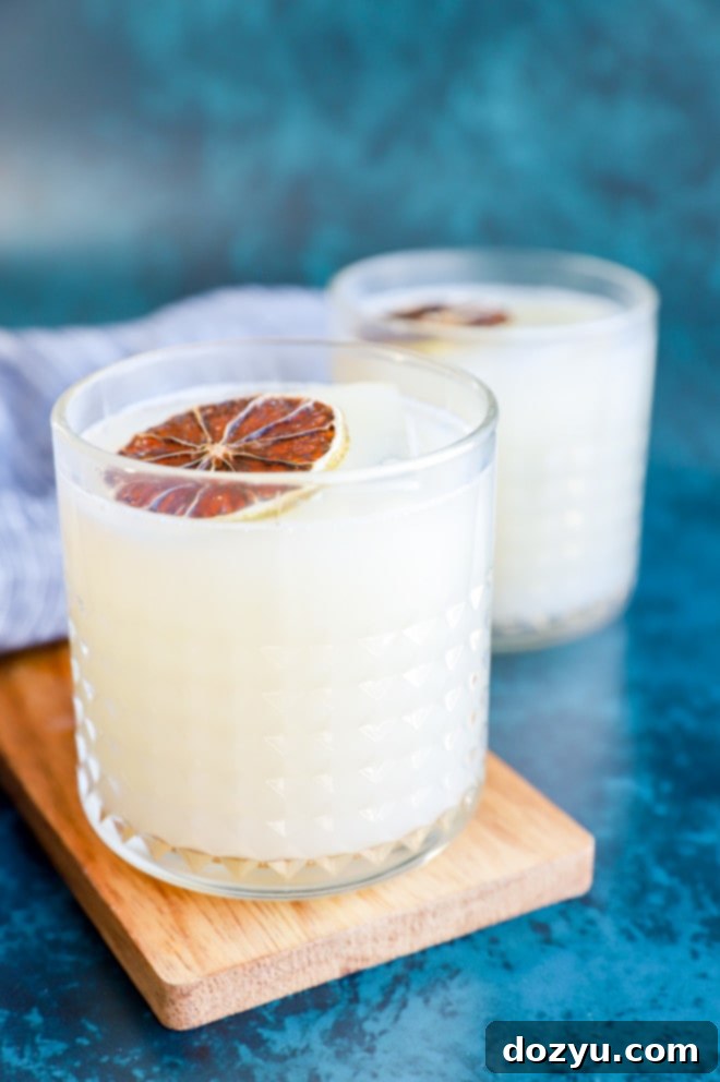 korean drinks in glasses with garnish