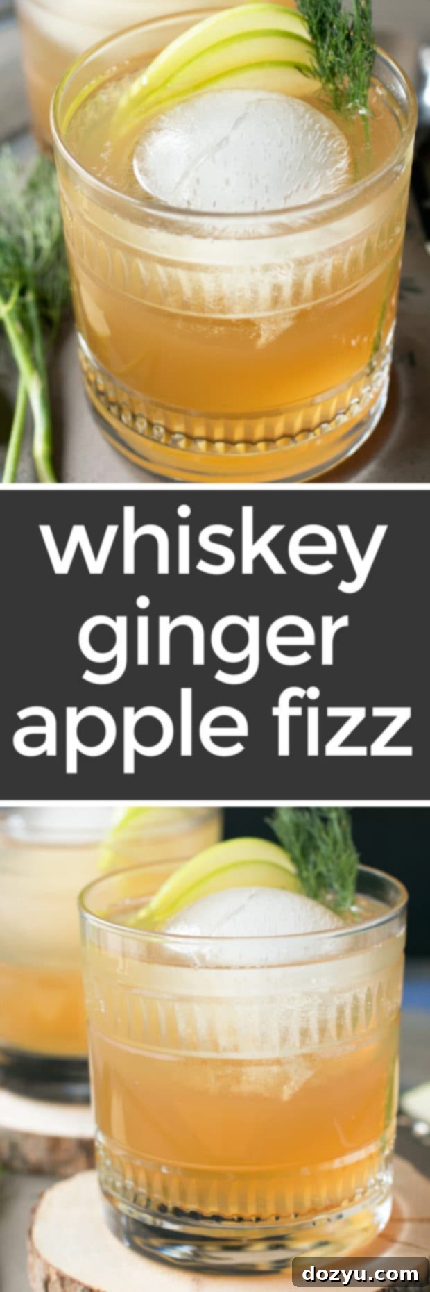 Crisp Apple Ginger Whiskey Sparkler 8 Whiskey Apple Ginger Fizz | cake knife.com #cocktail #happyhour #whiskey