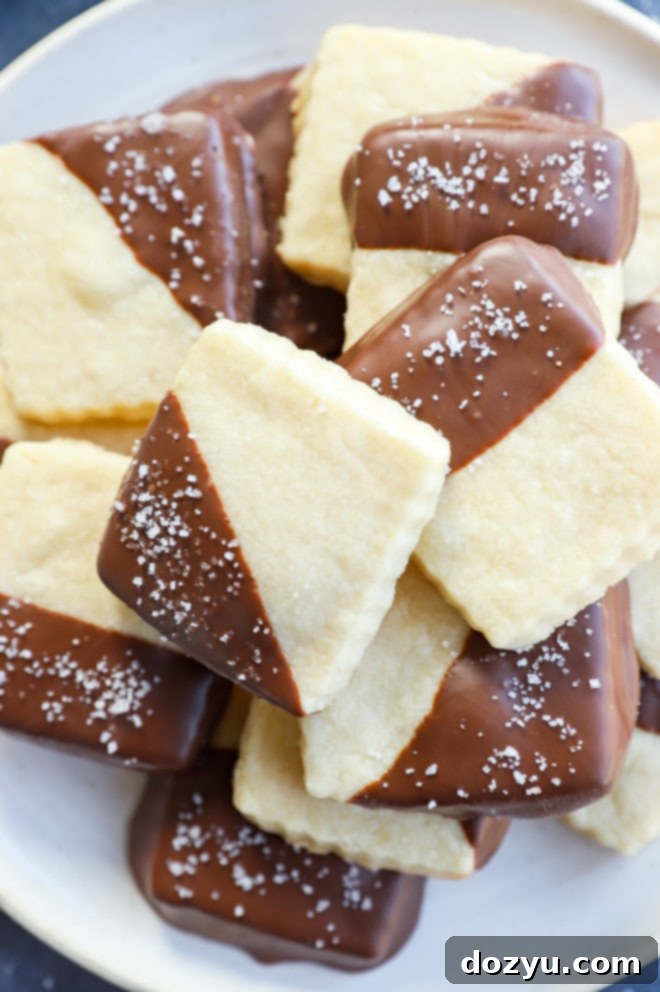 Buttery Shortbread Enrobed in Milk Chocolate 7 Image of buttery baked goods for the holidays