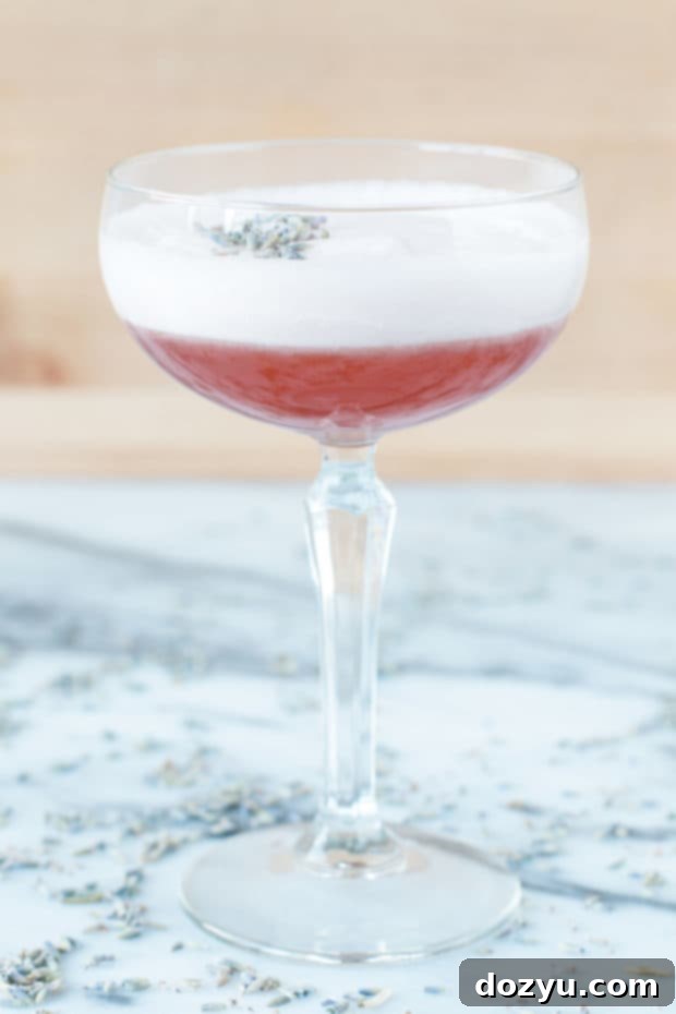 Lavender Rosé Royale Cocktail | cakenknife.com #cocktail #happyhour #roseallday