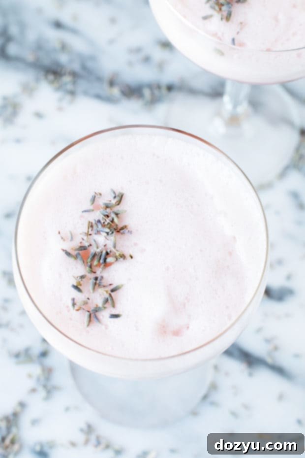 Lavender Rosé Royale Cocktail | cakenknife.com #cocktail #happyhour #roseallday