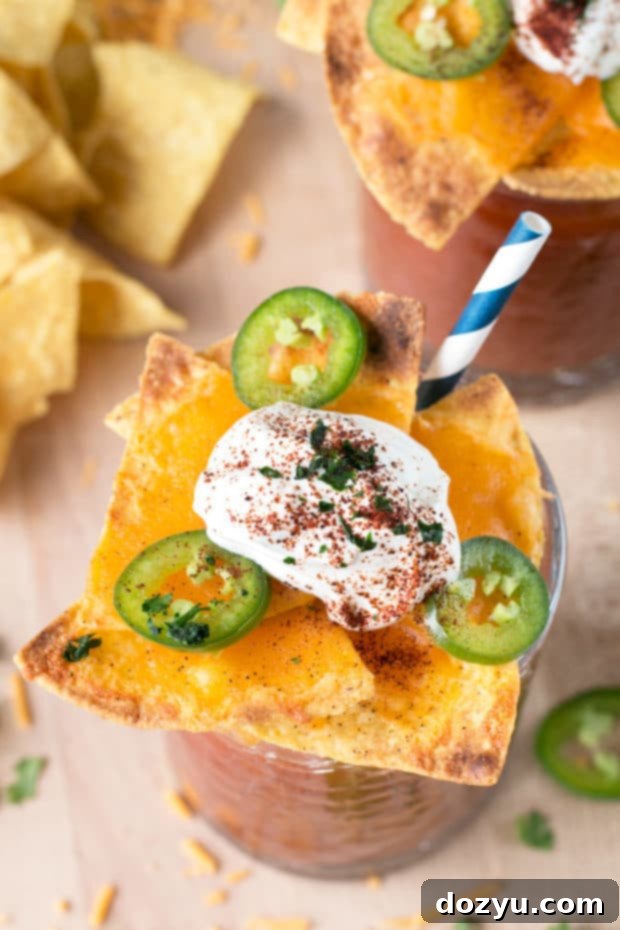 Nacho Spicy Bloody Mary | cakenknife..com #cocktail #nachos #jalapeno