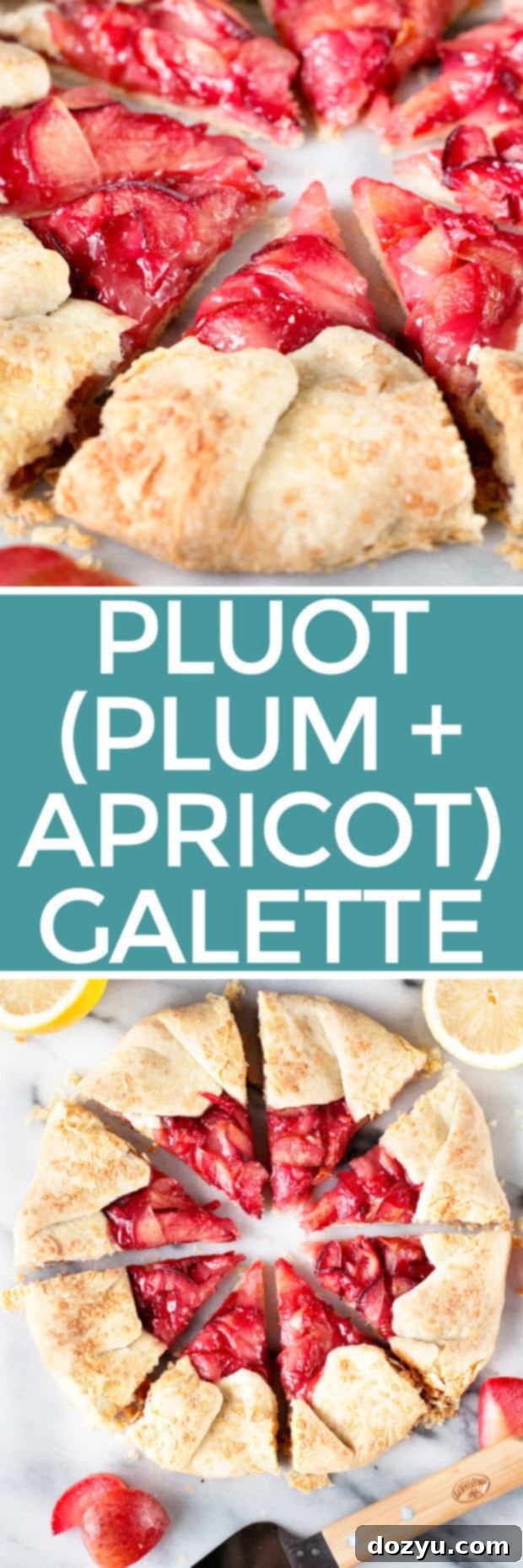 Rustic Pluot Lemon Galette | cakenknife.com #dessert #summer #entertaining