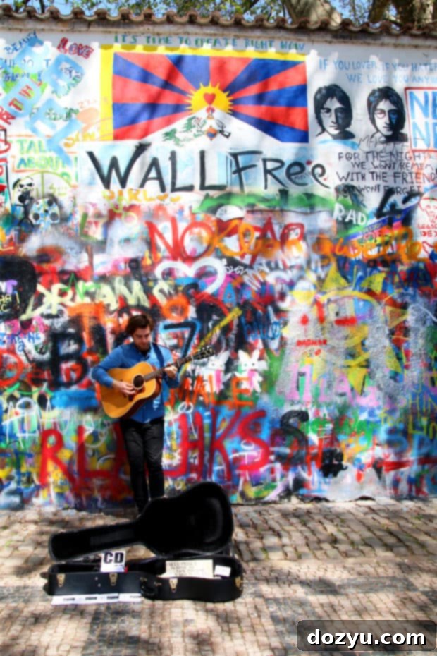 Unlocking Prague's Culinary Secrets in 48 Hours 30 Colorful graffiti and messages on the Lennon Wall