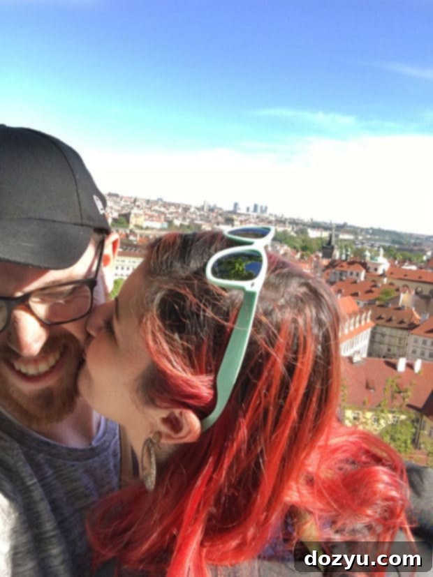 Unlocking Prague's Culinary Secrets in 48 Hours 41 Sunset view from Letná Beer Garden overlooking Prague