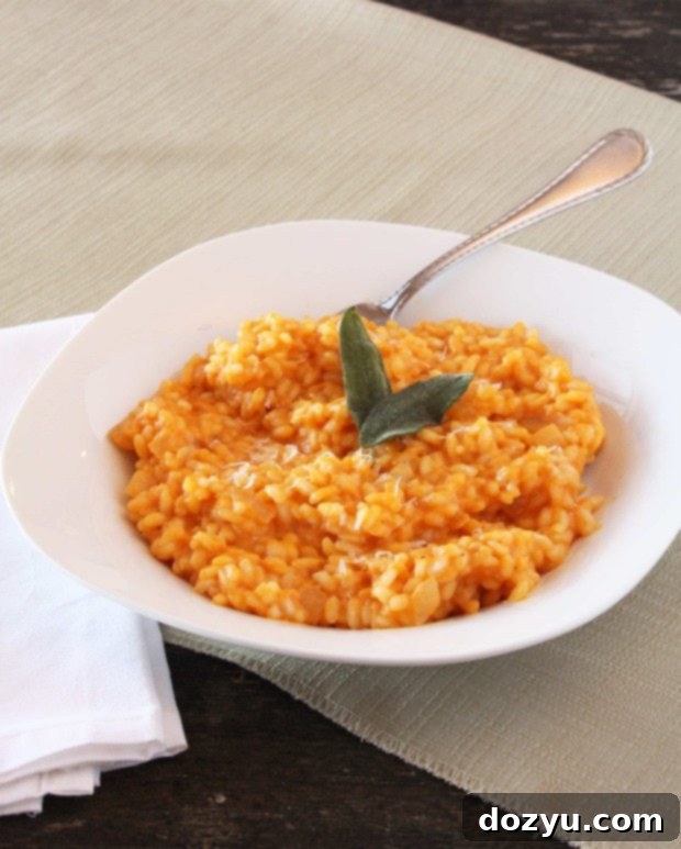 Sweet Potato Risotto with crispy sage garnish
