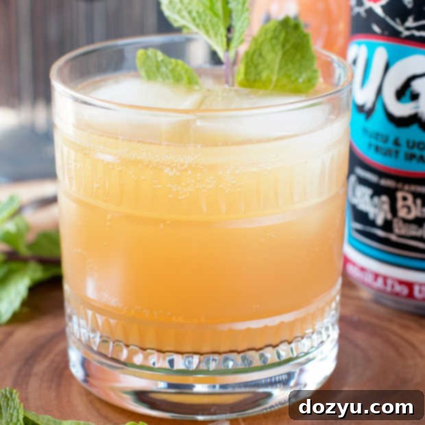 Elvis Cocktail (Grapefruit Gin Beer Cocktail) for a refreshing summer drink