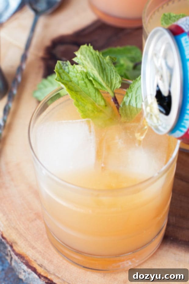 Ingredients for an Elvis Cocktail on a rustic surface