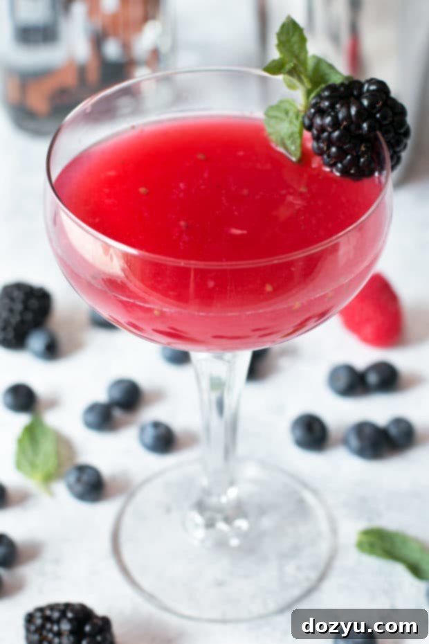 Absolut Elyx Wild Berry Vesper | cakenknife.com #sponsored #cocktail #happyhour