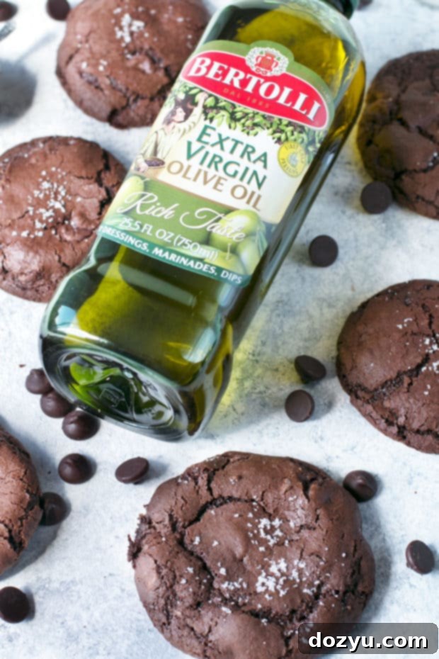 Sun-Drenched Olive Oil Salted Caramel Brownie Cookies 2 Olive Oil Salted Caramel Brownie Cookies | cakenknife.com #dessert #chocolate #baking #ad