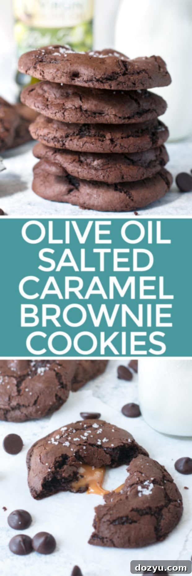Sun-Drenched Olive Oil Salted Caramel Brownie Cookies 12 Olive Oil Salted Caramel Brownie Cookies | cakenknife.com #dessert #chocolate #baking #ad