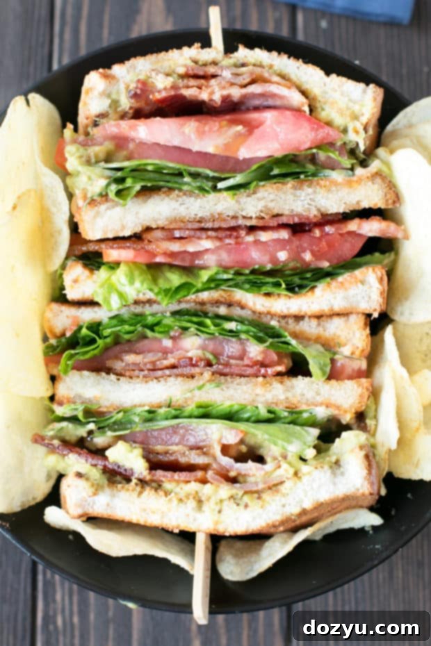 Double Decker BLAT with Spicy Candied Bacon | cakenknife.com #lunch #sandwich #bacon #homemade