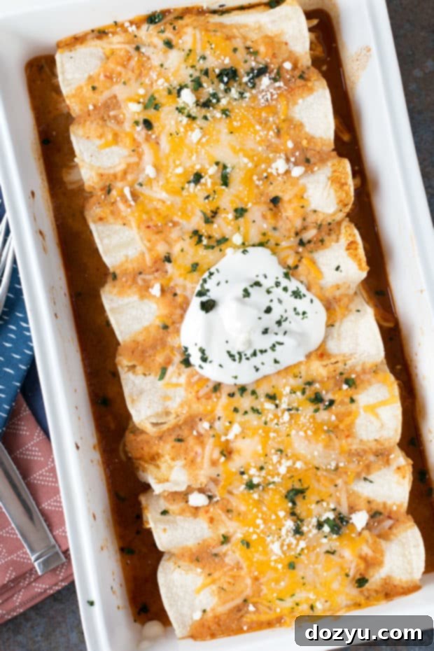 Another angle of Curry Chicken Enchiladas | cakenknife.com #weeknightdinner #dinner #enchiladas #mexican