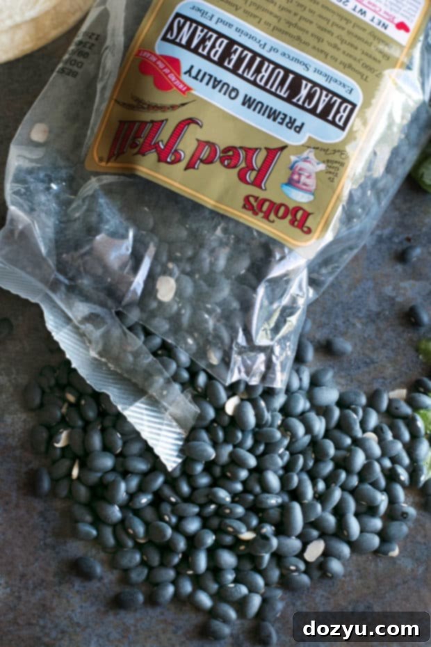 Ingredients for Roasted Butternut Squash Black Bean Tacos, including a bowl of cooked black beans. #vegetarian #healthy #tacotuesday #sponsored