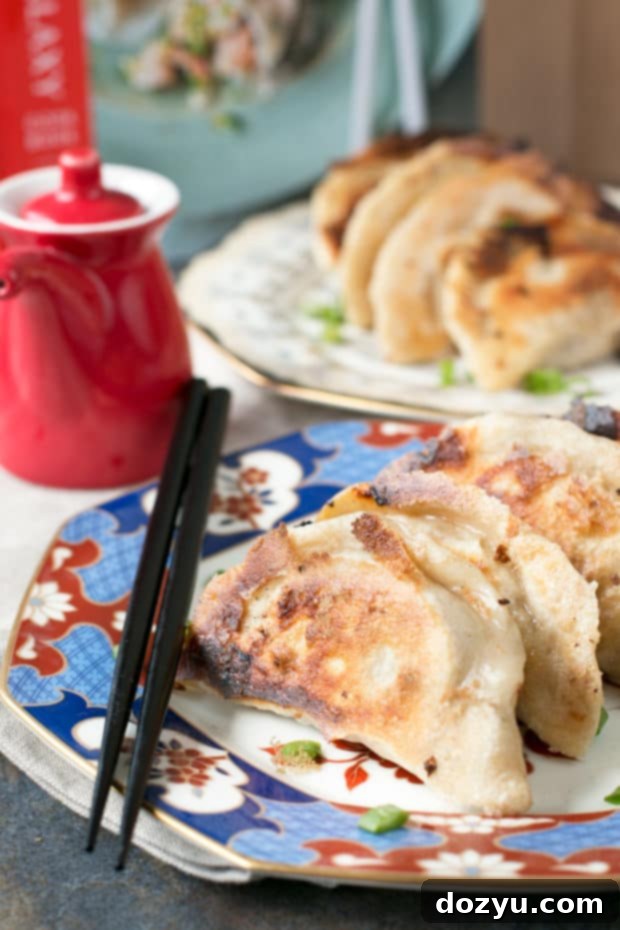 Spicy Beef Dumplings freshly prepared, ready for cooking, alongside The Dumpling Galaxy Cookbook on a rustic wooden surface. Perfect for home cooking enthusiasts looking for authentic Asian recipes. | cakenknife.com #dumplings #recipe #asiancooking