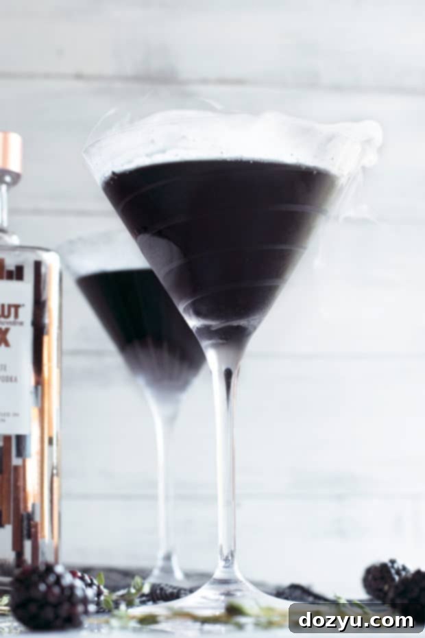 Absolut Elyx's Spellbinding Black Magic Martini 8 Absolut Elyx Black Magic Martini, ready to be enjoyed for a magical Halloween.