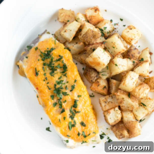 Parmesan Lemon Herb Roasted Potatoes with LoveTheWild's Fantastic Fish Dinner | cakenknife.com #sponsored #healthy #yummy