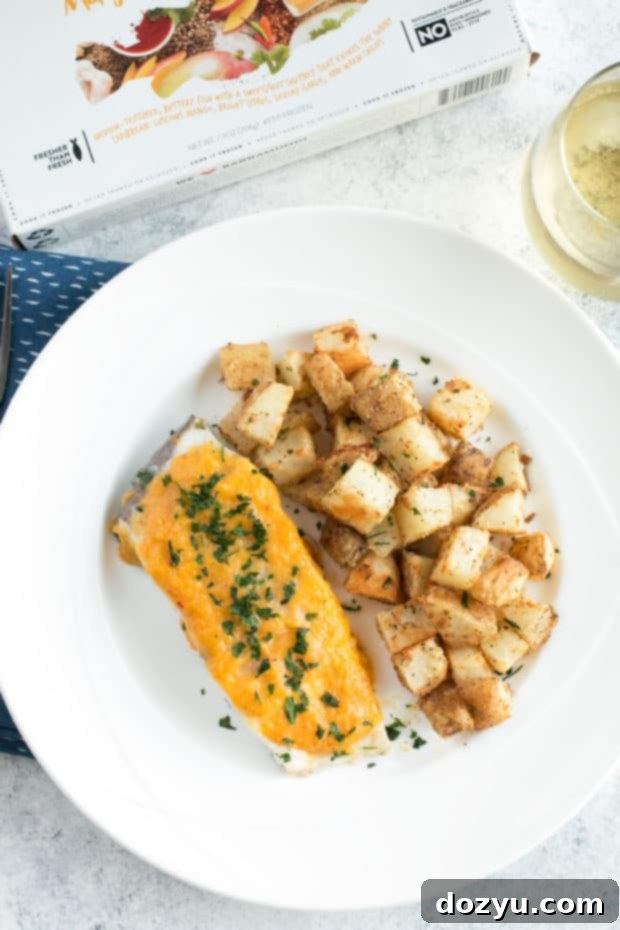 Crispy Parmesan Lemon Herb Roasted Potatoes by LoveTheWild 7 Parmesan Lemon Herb Roasted Potatoes with LoveTheWild's Fantastic Fish Dinner | cakenknife.com #sponsored #healthy #yummy
