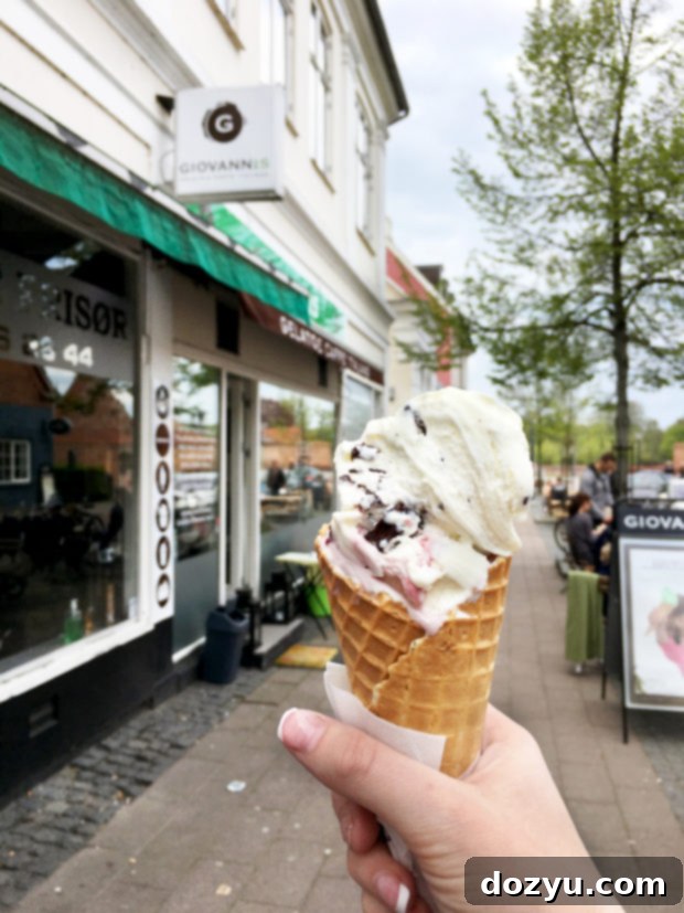 Copenhagen's Flavors: A 48-Hour Foodie Itinerary 20 Delicious gelato in a cup near a historic castle