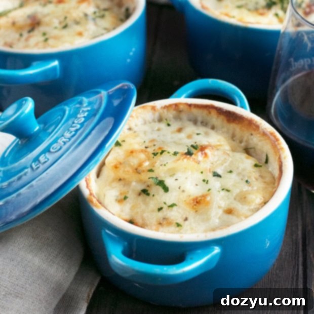 Cheesy Herb Individual Potato Gratin | cakenknife.com #potatoes #sidedish #hoildays #thanksgiving