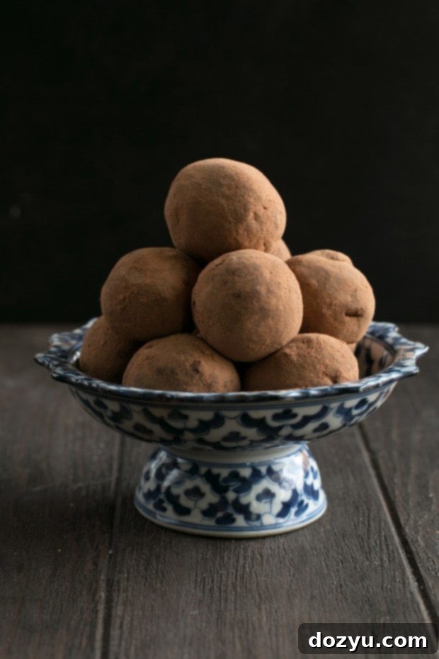 Vegan Spicy Avocado Dark Chocolate Truffles | cakenknife.com #vegan #dessert #holiday #chocolate