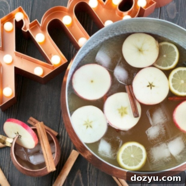 Gingerbread Bourbon Punch | Festive holiday big-batch cocktail with bourbon, ginger beer, and gingerbread spices.