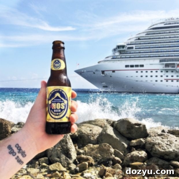 Curaçao in a Day: Your Perfect Itinerary 2 Lokal bira ve manzarasıyla Curaçao sahili