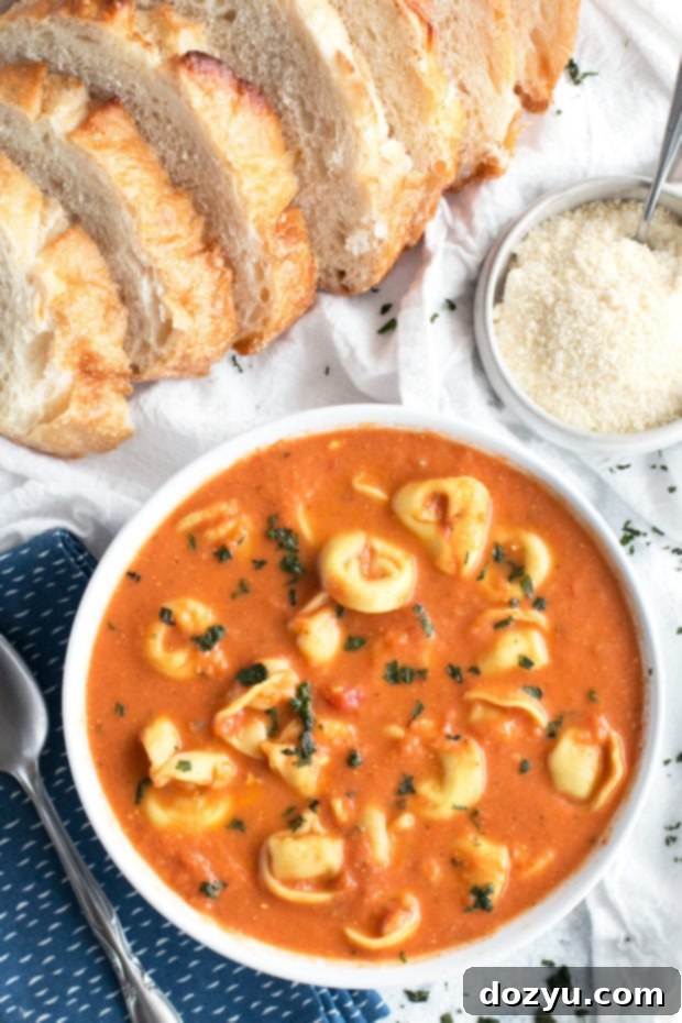 Curry Tomato Tortellini Soup