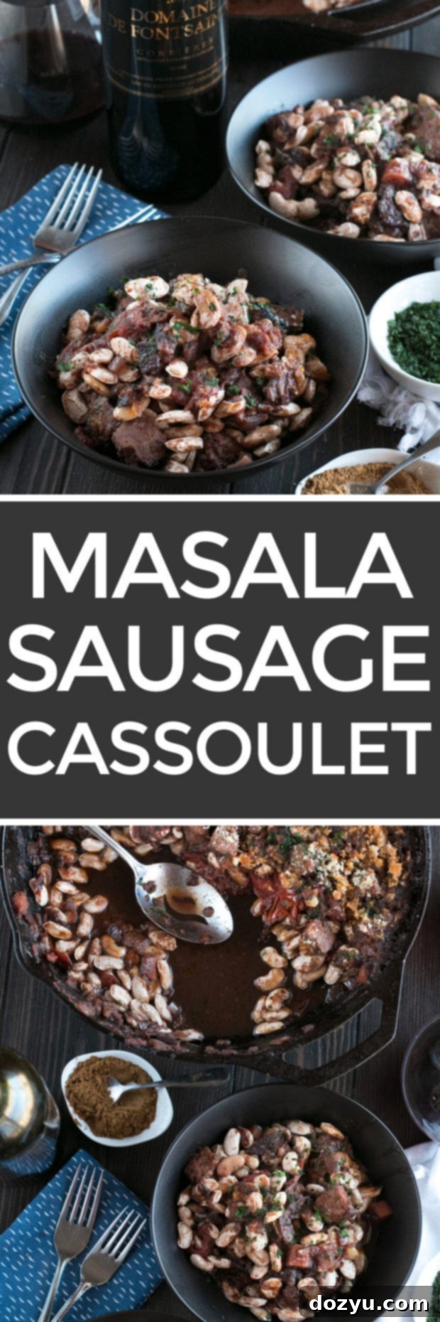 Pin for Masala Sausage Cassoulet recipe