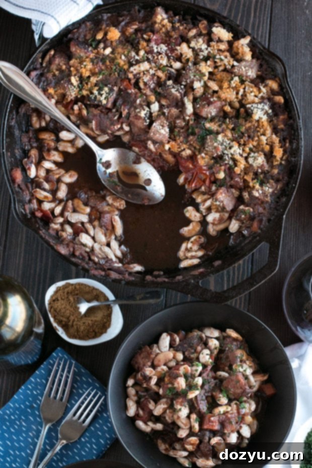 Overview of Masala Sausage Cassoulet dish