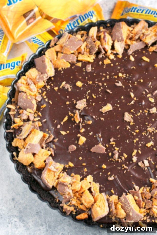 Effortless Butterfinger Caramel Ganache Tart 11 Easy Butterfinger Caramel Ganache Tart - Ready to Serve