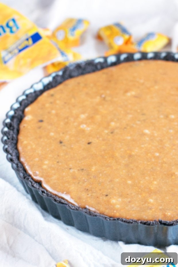 Effortless Butterfinger Caramel Ganache Tart 6 Easy Butterfinger Caramel Ganache Tart - Close Up