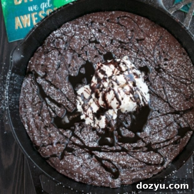 Whiskey Skillet Brownie with Bailey’s No Churn Ice Cream