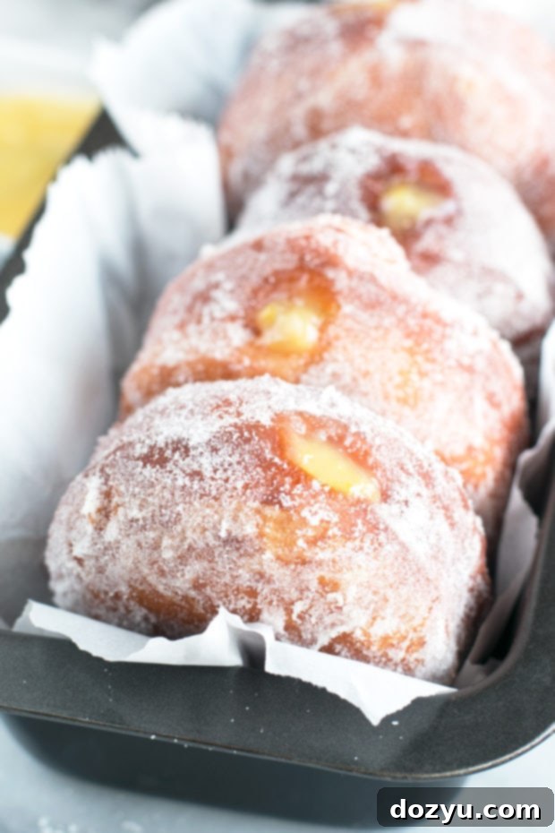 Doughnuts Bursting with Lavender Lemon Curd 2 Lavender Lemon Curd Filled Doughnuts