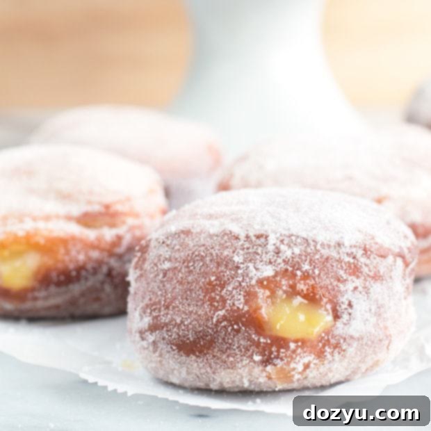 Lavender Lemon Curd Filled Doughnuts