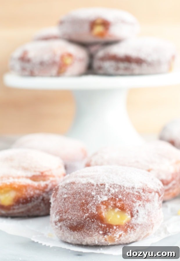 Doughnuts Bursting with Lavender Lemon Curd 6 Lavender Lemon Curd Filled Doughnuts