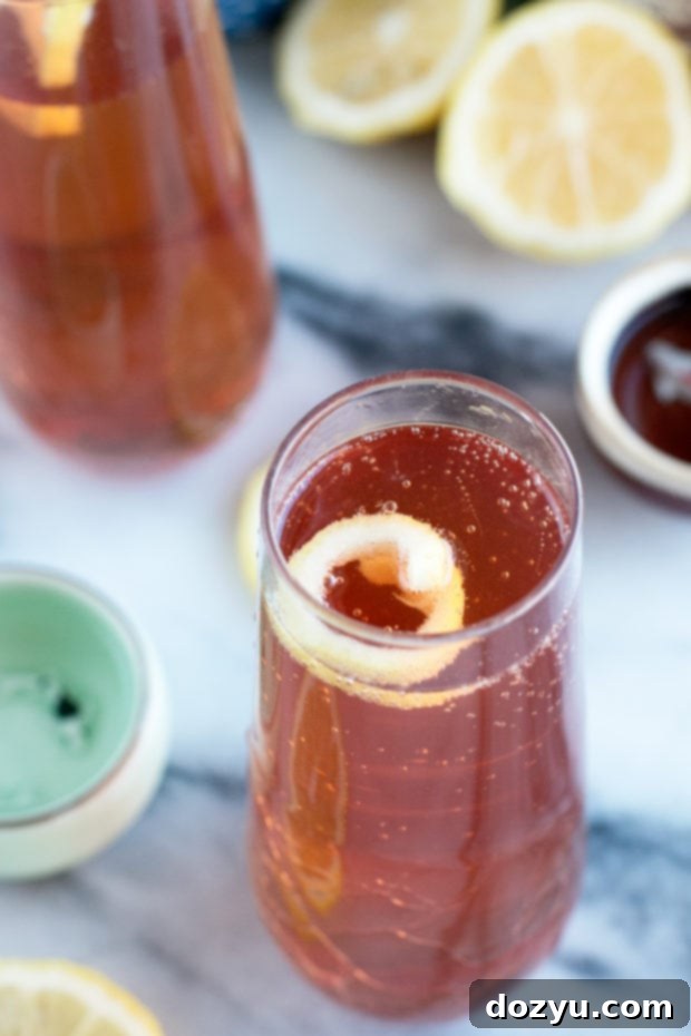 Sparkling Elderflower Sake Cocktail