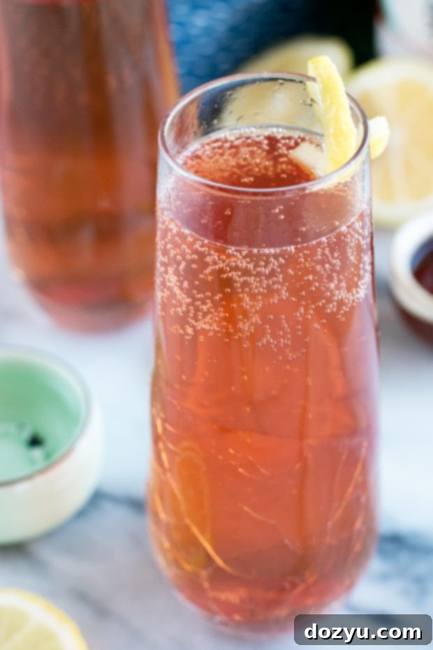 Sparkling Elderflower Sake Cocktail