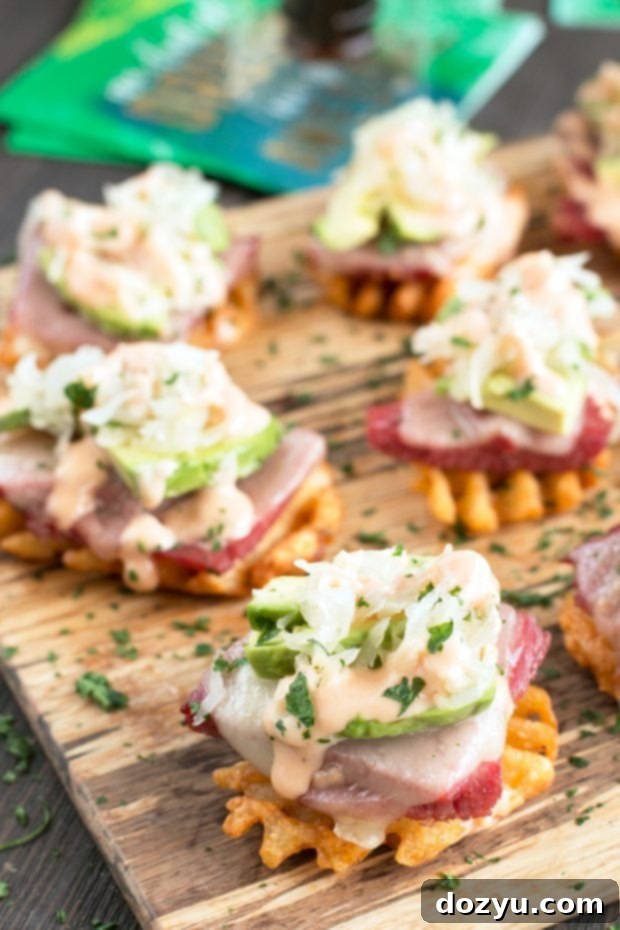 Avocado Reuben Bites