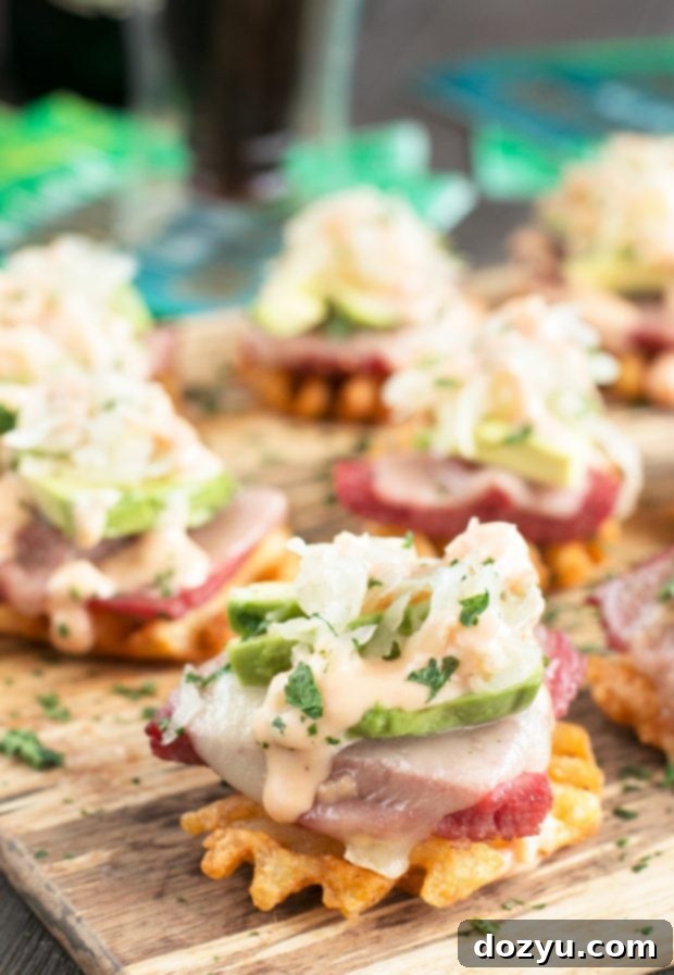 Avocado Reuben Bites