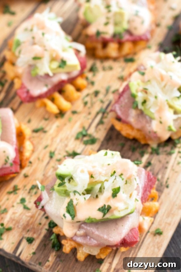 Avocado Reuben Bites