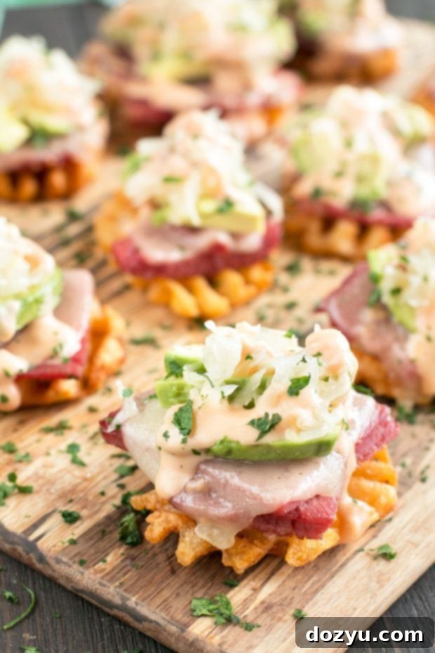 Avocado Reuben Bites