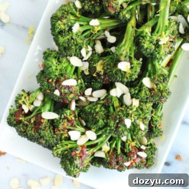Spicy-Sweet Roasted Broccolini
