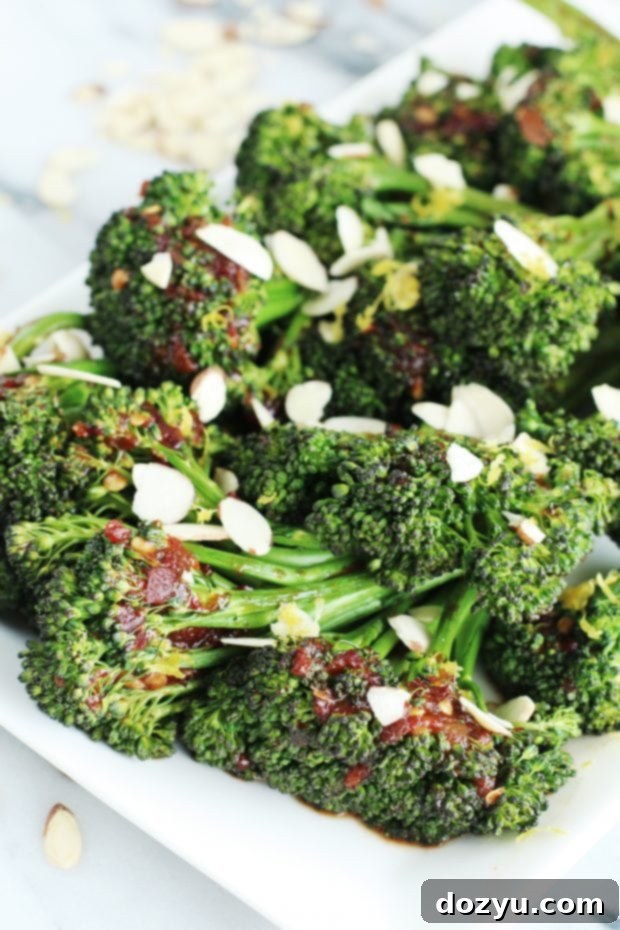 Spicy-Sweet Roasted Broccolini