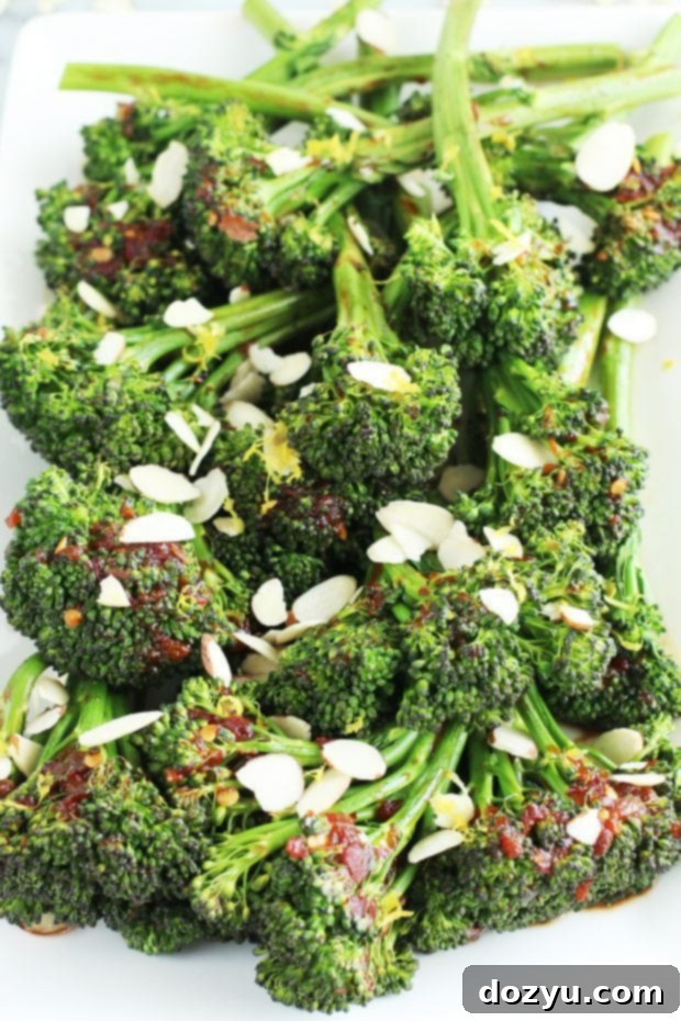Spicy-Sweet Roasted Broccolini