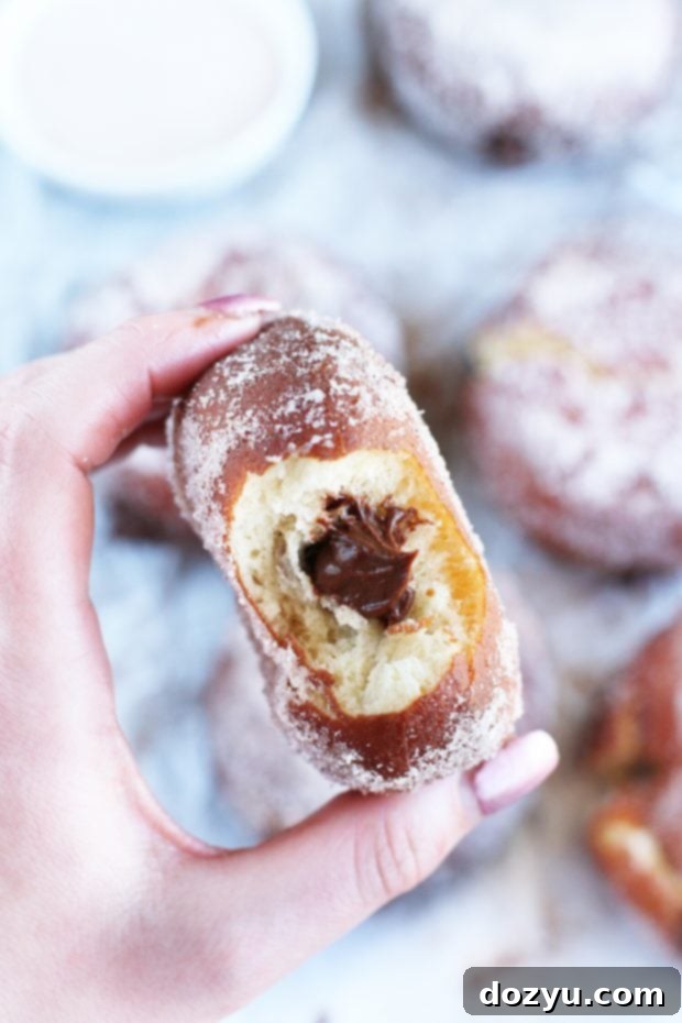 Mexican Chocolate Filled Doughnuts