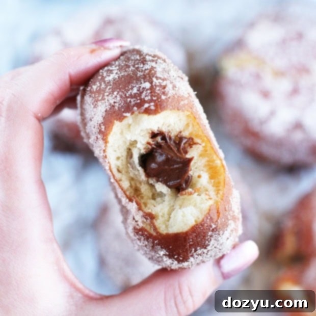 Mexican Chocolate Filled Doughnuts