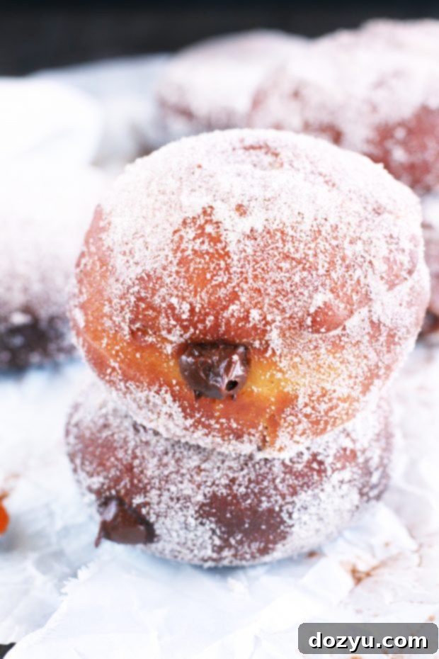 Mexican Chocolate Filled Doughnuts